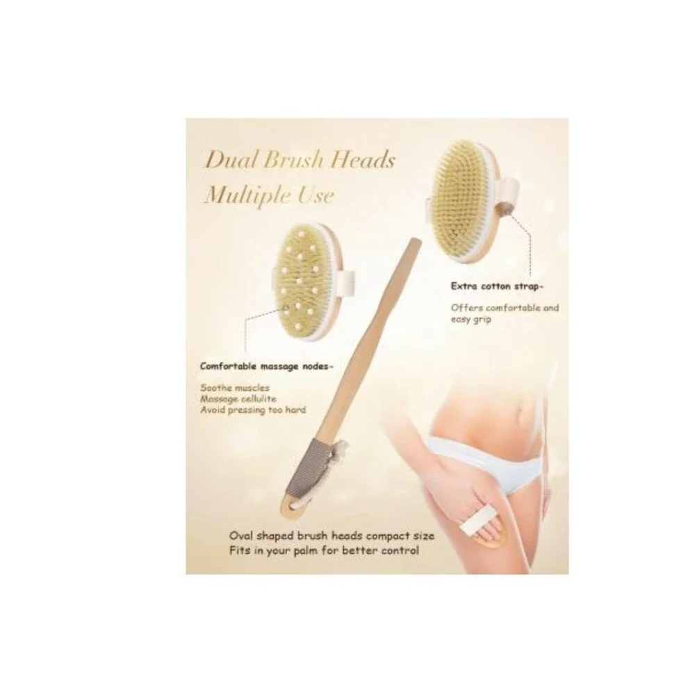 Dry Brushing Body Brush, POPCHOSE Body Scrubber for Men Women, Back Scrubber